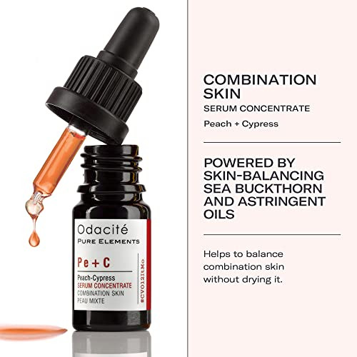 Odacité Acne Serum Concentrate for Face, Pore Cleanser Facial Oil for Combination Skin with Peach & Cypress - Purifying Anti-Aging Facial Serum for B