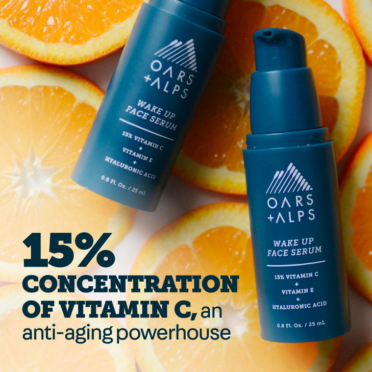 Oars + Alps Vitamin C Serum for Face, Anti Aging Face Serum with Vitamin C, Hyaluronic Acid, and Vitamin E, All Skin Types, Targets Wrinkle, Dark Spo