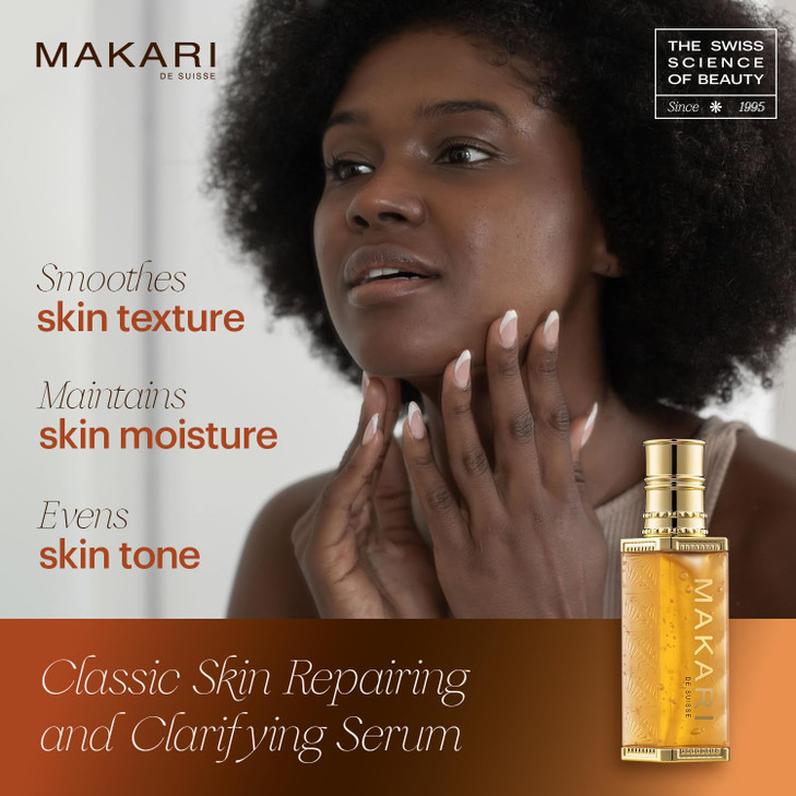 Makari Classic Skin Repairing & Clarifying Serum (1.35 fl oz) | Tone-Refining Facial Serum with Botanical Moisturizers | Helps Improve Texture & Clar