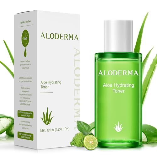 Aloderma Aloe Hydrating Facial Toner Made with 91% Organic Aloe Vera - Natural Pore Refining, Non-irritating, Alcohol-Free Moisturizing Toner for Fac