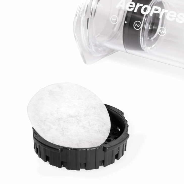 AeroPress Coffee Maker White Paper Micro-Filters, Compostable Coffee Filters Made From White, Chlorine-Free Paper, Fits Standard Size AeroPress Manua