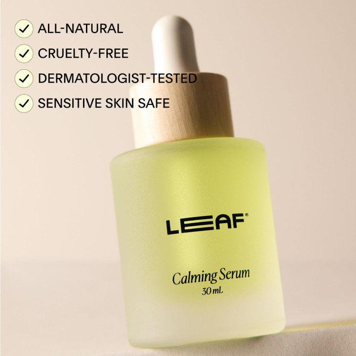 Leaf Shave | Leaf Calming Serum with Reusable Dropper - All-Natural Facial Oil to Soothe Irritation, Hydrate Skin, and Reduce Redness, Post-Dermaplan