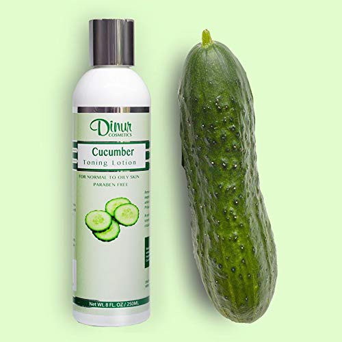 Dinur Cosmetics Cucumber Toning Lotion for Normal to Oily Skin Natural Hydrating Toner Helps to Store Skin Natural pH Balance Tightens Pores Refreshi