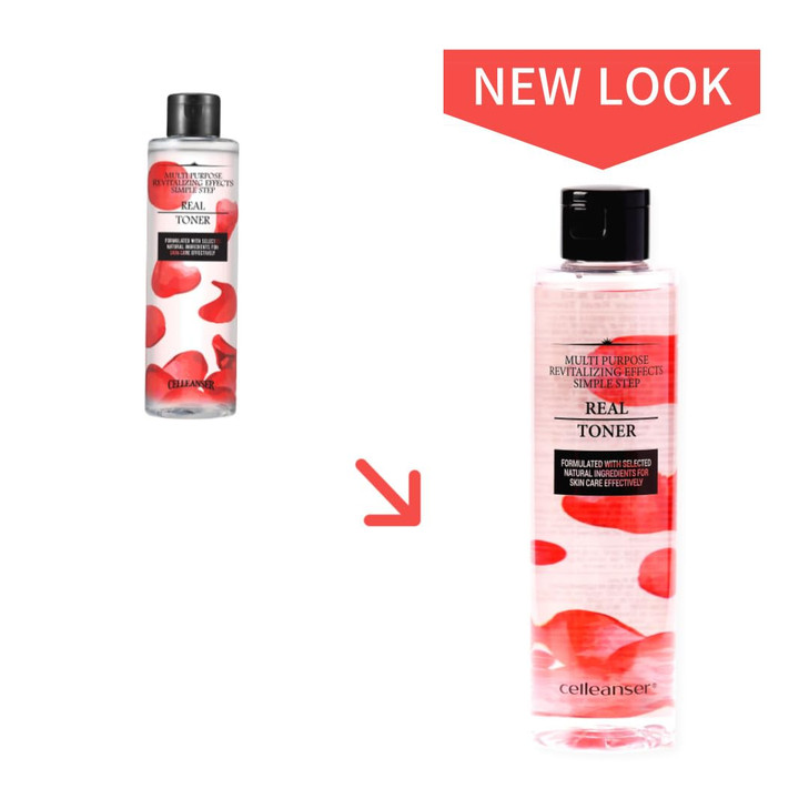 CELLEANSER Real Toner-Facial Toner with Rose Extract for Soothing, Balancing and Hydrating Skin, Alcohol-Free, Vegan, 6.76 oz
