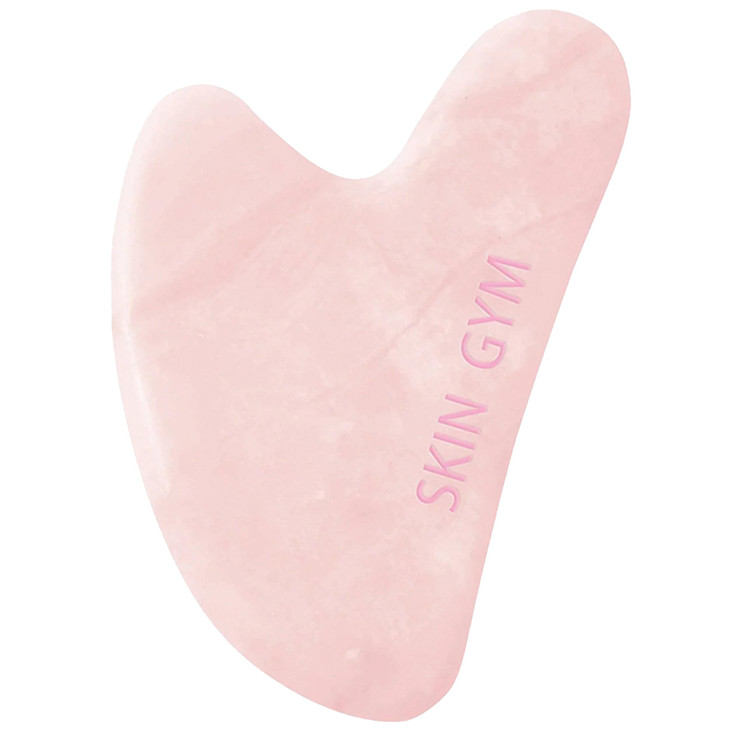 SKIN GYM Rose Quartz Sculpty Heart Gua Sha Tool, Heart-Shaped Facial Massage Tool for Sculpting and Relaxation