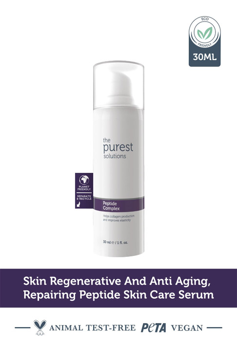 The Purest Solutions Peptide Complex Serum - Skin Rejuvenation & Anti-Aging Care - Supports the Collagen Fiber Network - Anti-Wrinkle Effect - Vegan