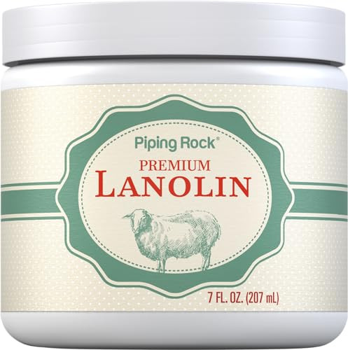 Piping Rock Lanolin Nipple Cream | 7 fl oz | Moisturizing & Soothing Balm for Skin, Face, and Body | Non-GMO, Free of Parabens, SLS & Fragrances