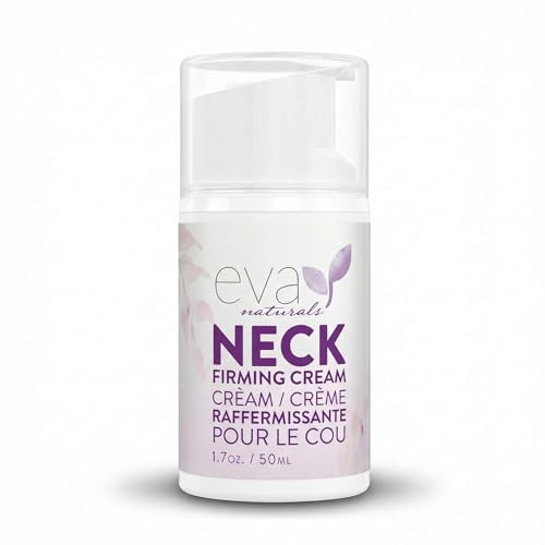 Eva Naturals Neck Firming Cream for Women - Neck Cream for Firming, Tightening, Lifting Sagging Skin, Anti Aging Moisturizer with Retinol, Collagen,