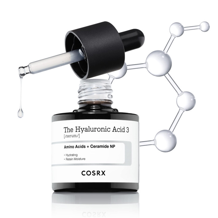 COSRX Pure Sodium Hyaluronic Acid 3% Serum, Hydratying & Moisture Boosting for Fine Lines & Wrinkles, Repair Dry Skin, 0.67fl.oz/20ml, No Artificial