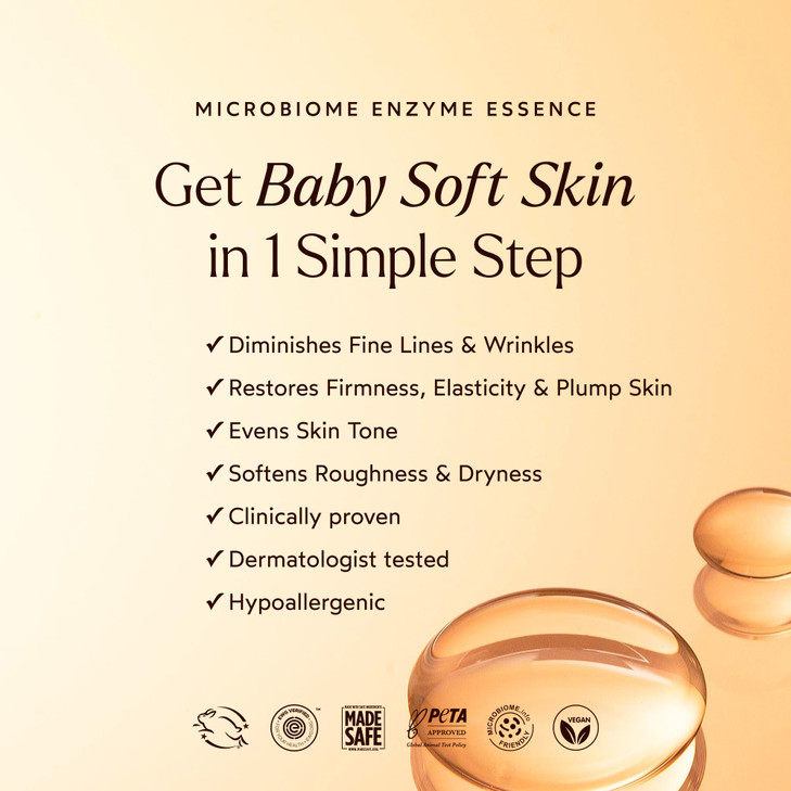 True Botanicals Microbiome Enzyme Essence | Hydrating & Resurfacing Benefits for All Skin Types | Gives a Dewy Looking Complexion | Dermatologist Tes