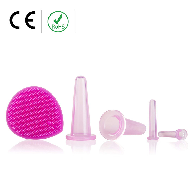 Cupping Therapy Sets - Face Cupping Set - Double Chin Reducer - Facial Cupping System - Silicone Massage Cups - Cupping for Cellulite Kit - Ideal to