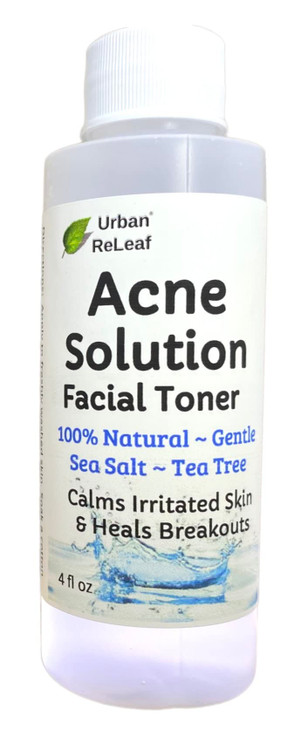 Urban ReLeaf Acne Solution Facial Toner! Sea Salt & Tea Tree. Soothe Skin, Calm breakouts. 4 oz. Gentle Effective. 100% Natural & Soothing. Reduce Th