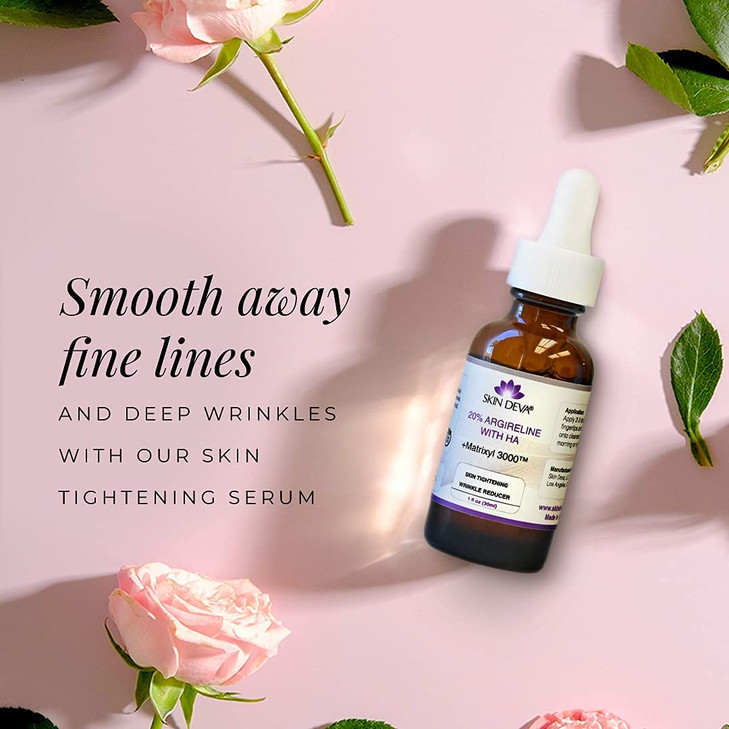 SKIN DEVA 20% Argireline Serum with Matrixyl 3000 Pure Hyaluronic Acid Serum For Face Deep Wrinkle Reducer Anti Aging Tones Skin and Stimulates Colla