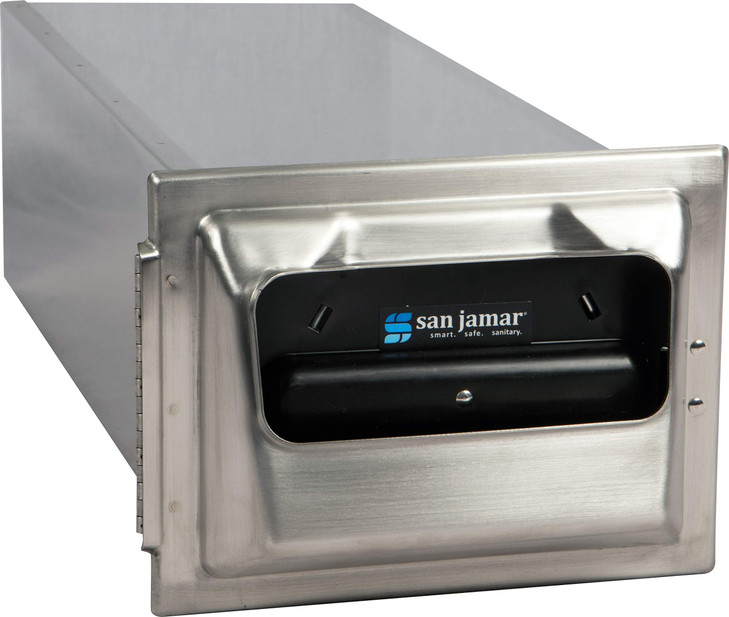 San Jamar H2001 Stainless Steel in-Counter Fullfold Classic Napkin Dispenser, 750 Plus Capacity