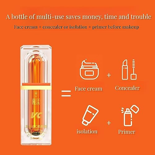 New Irven Five Vitamin C Tone-Up Cream, Brightening Face Moisturizing Makeup Cream Deep Hydration Toning Light Cream Conceal Pores,Tone Correcting BB