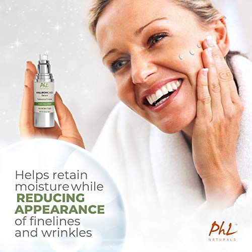 Hyaluronic Acid Serum for Face - Pure Anti-Aging Serum with Vitamin C and E- Intense Hydration Booster Non-Greasy, Paraben-Free, Best Hyaluronic Acid