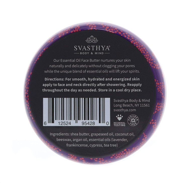 Svasthya Body & Mind Essential Oil Face Butter by Svasthya- Naturally Nurtures Skin & Restores Complexion, Has Shea Butter, Coconut, Argan & Grapesee