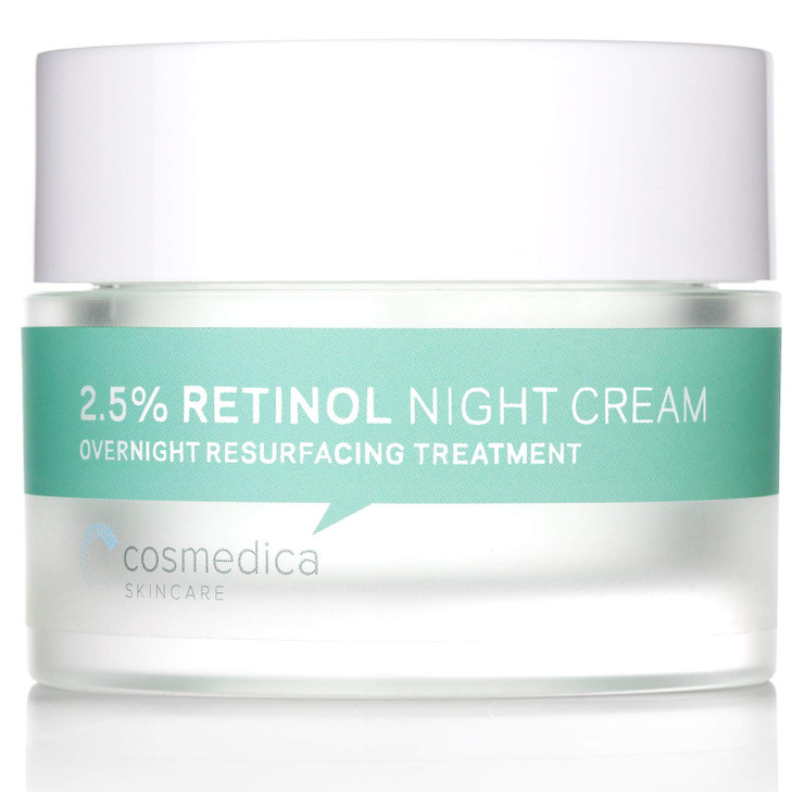 Cosmedica Skincare Retinol Night Cream - Daily Moisturizing Facial Lotion Night Cream. The best Retinol Cream with Vit A and Hyaluronic Acid to targe