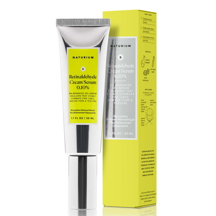 Naturium Retinaldehyde Cream Serum 0.10%, Advanced Anti-Aging & Smoothing Potent Face & Skin Care, 1.7 oz