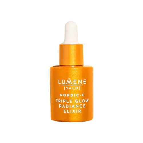 Lumene Nordic-C [Valo] Triple Glow Radiance Elixir - Hydrating, Anti-Aging Vitamin C Serum for Enhanced Skin Glow - Ferulic Acid & Vitamin Face Serum