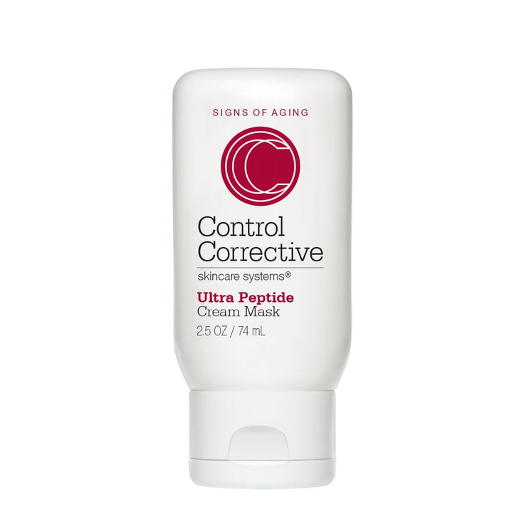 CONTROL CORRECTIVE Ultra Peptide Cream Mask, 2.5 Oz - Advanced Peptide, Retinol & Lactic Acid Anti Aging Mask, Revitalize Collagen & Elastin Producti