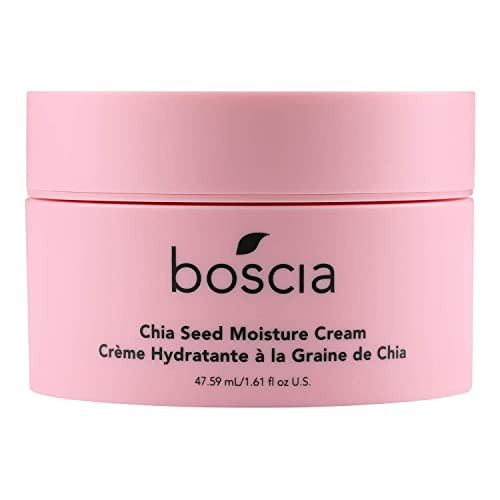 boscia Chia Seed Moisture Cream - Vegan, Cruelty-Free, Natural Skin Care - Sensitive Skin Face Lotion with Elderberry, Vitamin A, Vitamin B6, Vitamin