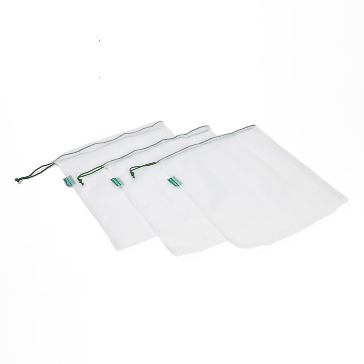 Earthwise Reusable Mesh Produce Bags - Washable Set of 9 Premium Bags, TRANSPARENT Lightweight, Strong SEE-THROUGH Mesh for shopping, transporting an