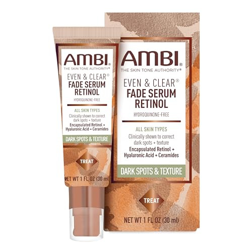 Ambi Even & Clear Fade Serum, Hyperpigmentation Treatment, Hydroquinone-free, Dark Spot Corrector, Results In As Little As 4 Weeks, Retinol, Hyaluron