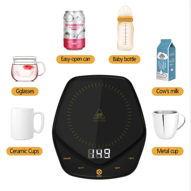 Gifts for Women Men,Mug Warmer,Coffee Warmer Plate Portable Coffee Mug Warmer for Desk with Temperature Display, Coffee Cup Warmer for Jar Candles,Te