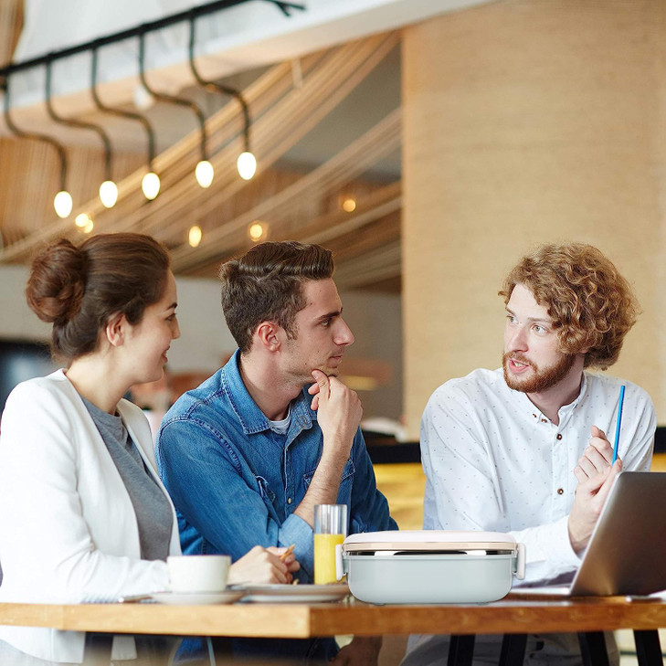 900ml Lunch Box, 304 Stainless Steel Adult Lunch Containers Portable Leakproof Eco-Friendly Hot and Cold Food Stackable Bento Box Food Storage for Of