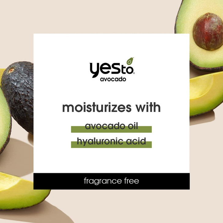 Yes To Avocado Fragrance-Free Hyaluronic Acid Serum, Deeply Nourishing Formula Helps Attract & Infuse Dry, Parched Skin With Moisture & Omega-3 Fatty
