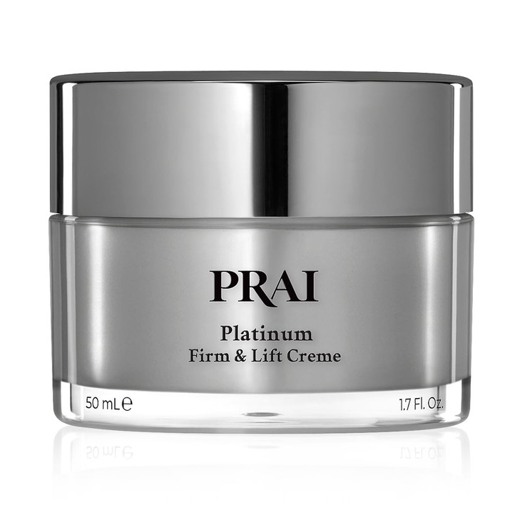 PRAI Beauty Platinum Firm and Lift Creme, Firming and Hydrating Face Moisturizer for Dry Skin and All Skin Types, Face Moisturizer for Skin Firming a