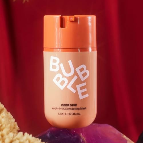 Bubble Skincare Deep Dive AHA + PHA Exfoliating Mask - Gentle Facial Exfoliator with Oil Control - Promotes a More Even Skin Tone - Skin Care Enriche