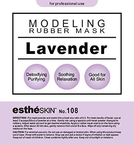 estheSKIN No.108 Lavender Modeling Mask Powder for Professional Facial Treatment, 35 Oz. (1 pack)