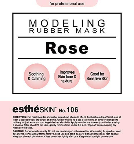 estheSKIN No.106 Rose Peel Off Type Modeling Rubber Mask Powder for Facial Skin Care Treatment, 35oz