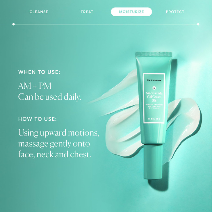 Naturium Niacinamide Gel Cream 5%, Face Moisturizer & Hydrating Skin Care for Healthier-Looking Dewy Skin, 1.7 oz
