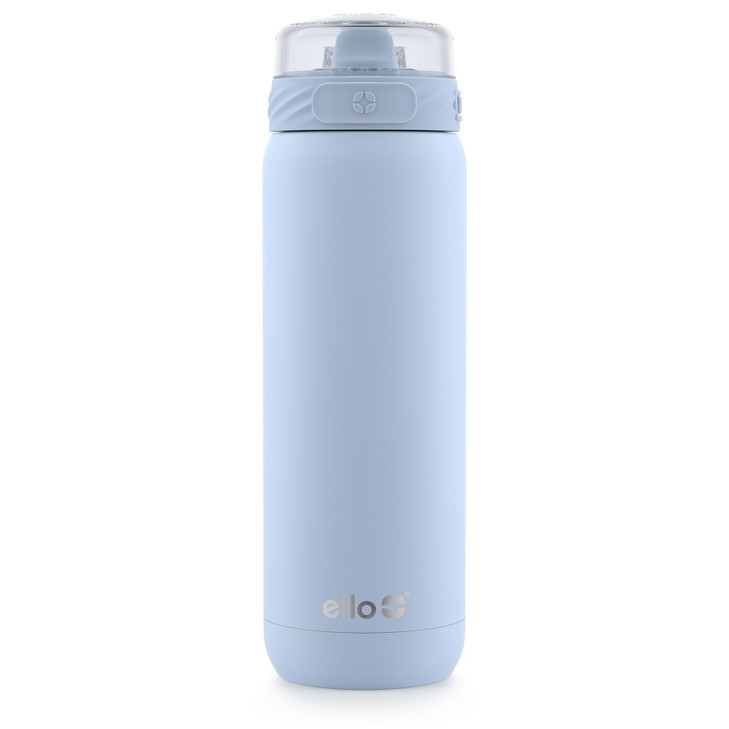 Ello Cooper 32oz Stainless Steel Water Bottle with Straw and Carry Handle, Double Walled and Vacuum Insulated Metal, Leak Proof Locking Lid with Soft