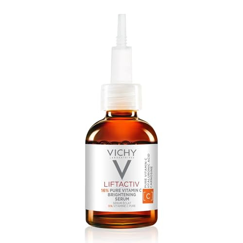 Vichy LiftActiv Vitamin C Serum For Face, Brightening Serum With 16% Pure Vitamin C + Hyaluronic Acid + Vitamin E, Improves Radiance & Firmness, Anti