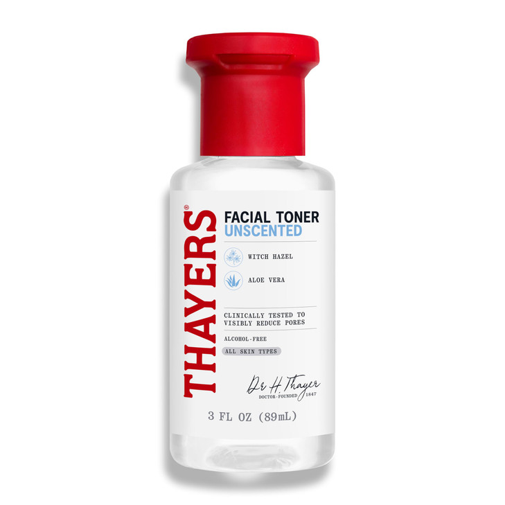 Thayers Trial Size Alcohol Free Unscented Witch Hazel Facial Toner with Aloe Vera Formula- 3 oz
