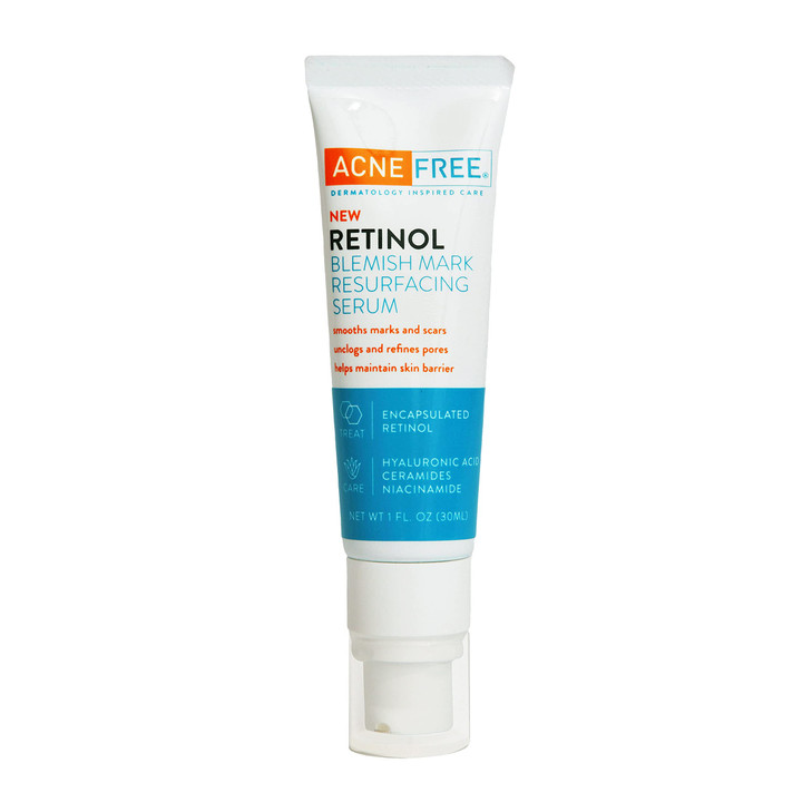 AcneFree Retinol Blemish Mark Resurfacing Serum with Hyaluronic Acid, and Niacinamide | Helps to Reduce the Appearance of Acne Marks | Redness Contro