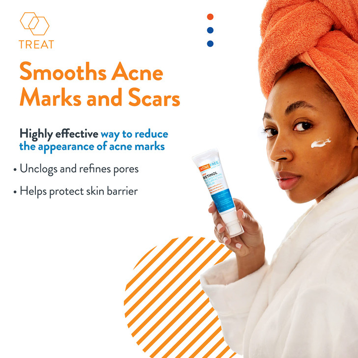 AcneFree Retinol Blemish Mark Resurfacing Serum with Hyaluronic Acid, and Niacinamide | Helps to Reduce the Appearance of Acne Marks | Redness Contro