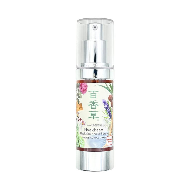 Hyakkaso Hyaluronic Acid Herbal Serum, Natural Skincare, Hot Spring Onsen Water & Minerals, Moisturing and Hydration, All Skin types 30ml 1.01fl Oz