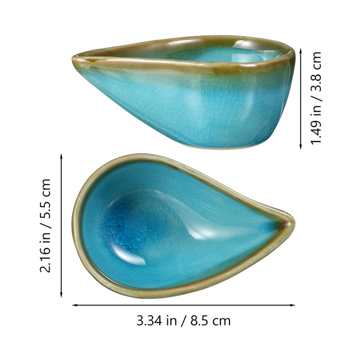 KALLORY Essential Oil Mixing Dish, Ceramic Facial Mask Mixing Bowl Aroma Oil Holder Small Spa Dishes for Salon