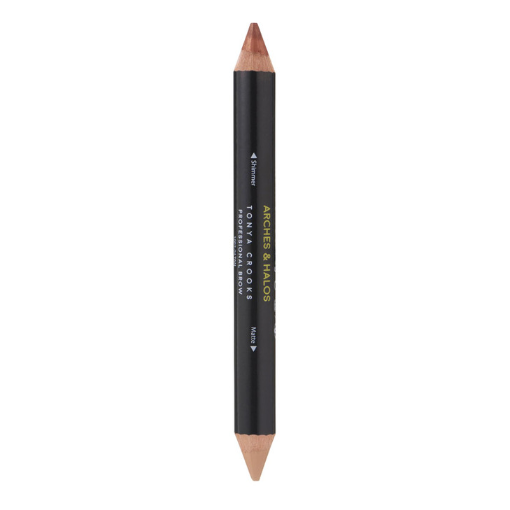 Arches & Halos Brow Highlighting and Concealer Crayon - Tan - Shaping and Shimmer Eyebrow Stick and Highlighter Duo - Soft, Ultra Creamy Formula - De