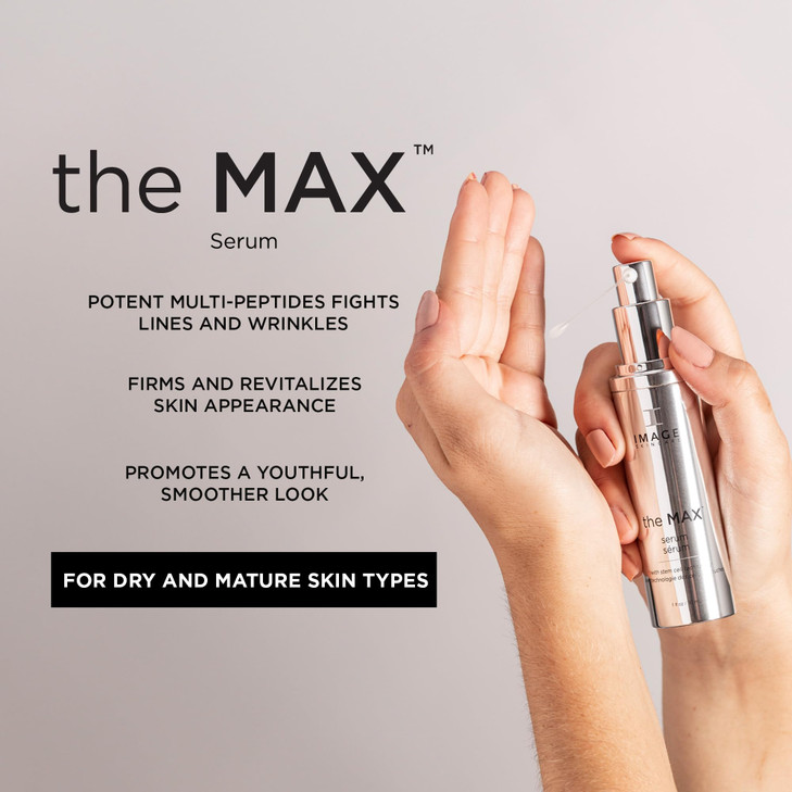 IMAGE Skincare, the MAX Serum, Multi-Peptide Facial Serum to Reduce Appearance of Fine Lines and Wrinkles, 1 fl oz