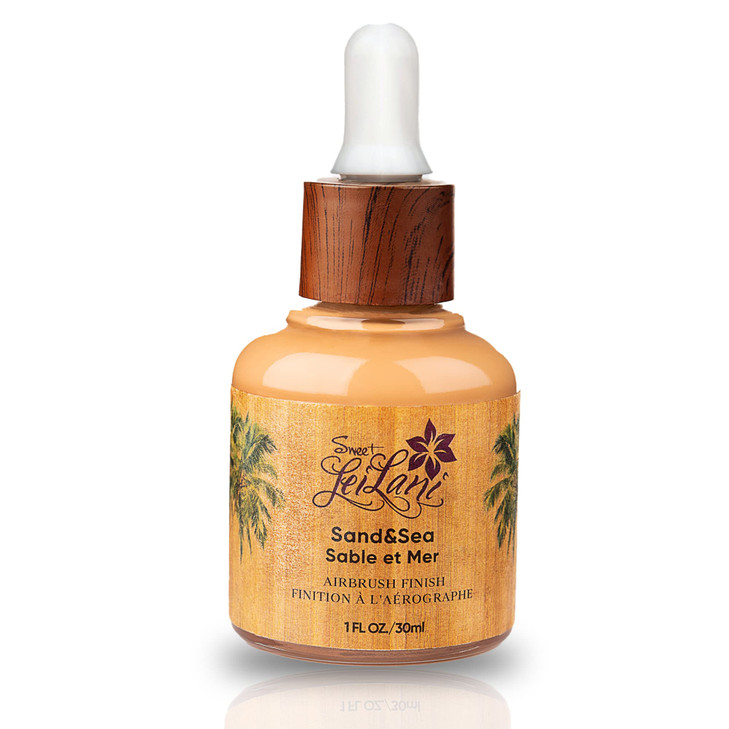 SWEET LEILANI Liquid Foundation, Waterproof Full Coverage, Vegan, Cruelty-Free, 1 oz - Sand Sea