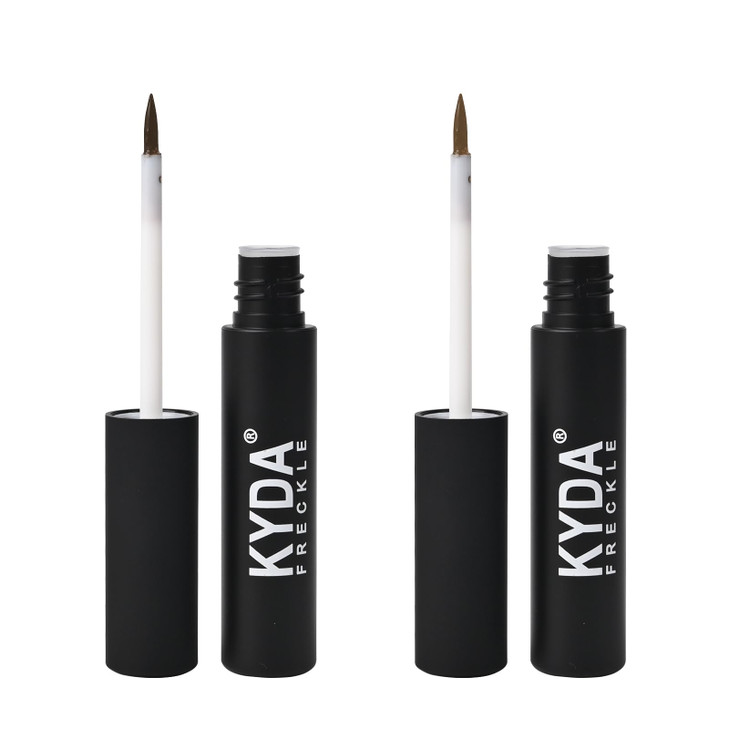 FREEORR 2 Colors Liquid Freckle Pen, Dewy Faux Freckle Stamp, Natural-Looking, Quick Dry Buildable and Long-Lasting Water Resistant Smudgeproof for A