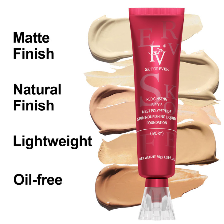 FV Waterproof Liquid Foundation with Matte Finish, Lightweight, Oil-Free, Natural Look Makeup for Combination & Oily Skin, Light to Medium Coverage,