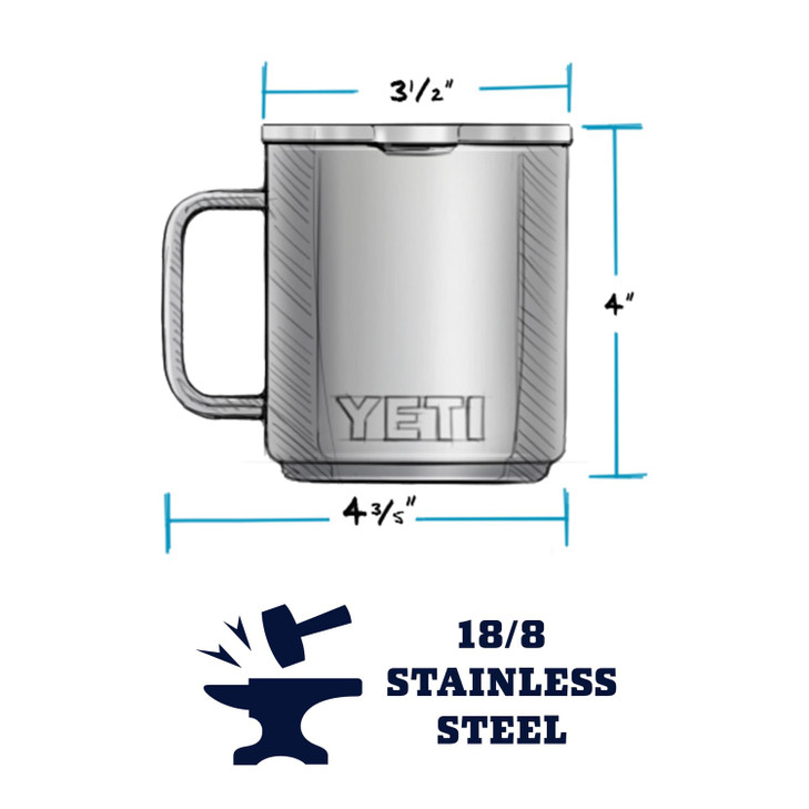 YETI Rambler 10 oz Stackable Mug, Vacuum Insulated, Stainless Steel with MagSlider Lid, Navy