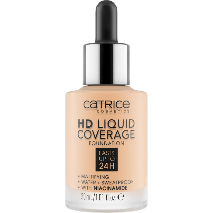 Catrice | HD Liquid Coverage Foundation | Flawless, High Coverage | Vegan & Cruelty Free (005 | Ivory Beige)